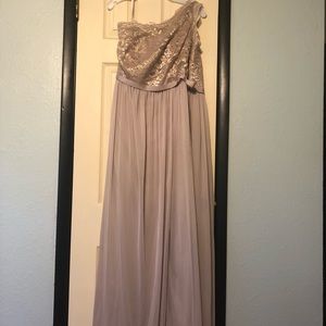 David’s Bridal Champagne Gown